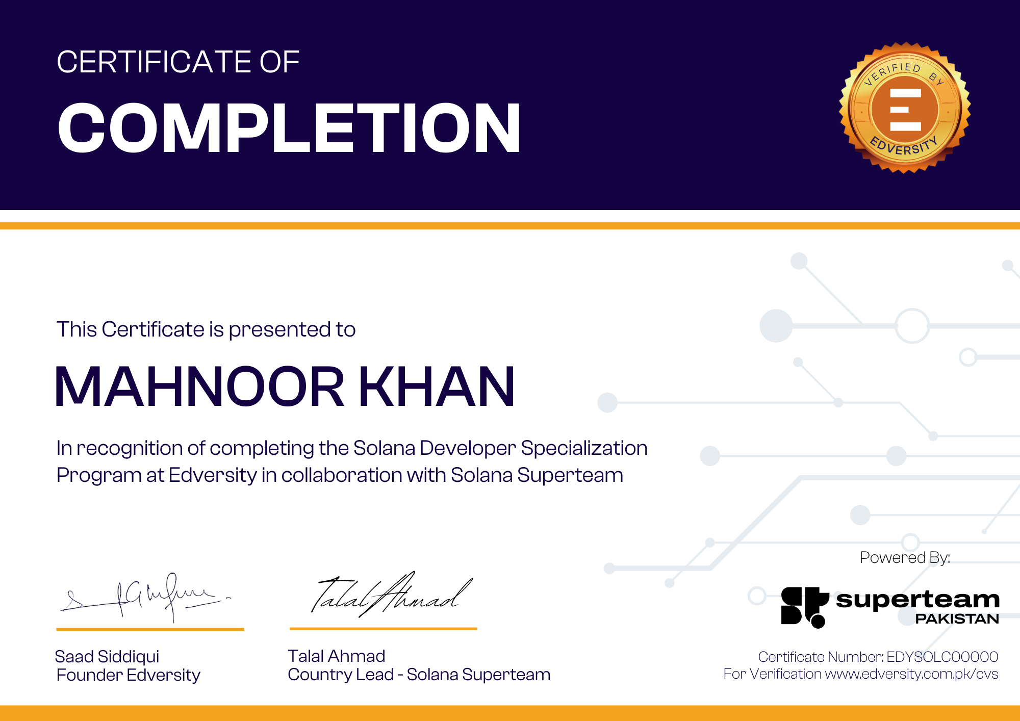 Solana Developer Specialization Program – Edversity - Edversity